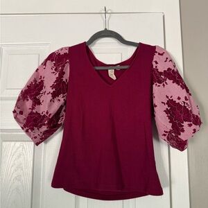 Anthropologie Dolan Puff Lace Top
